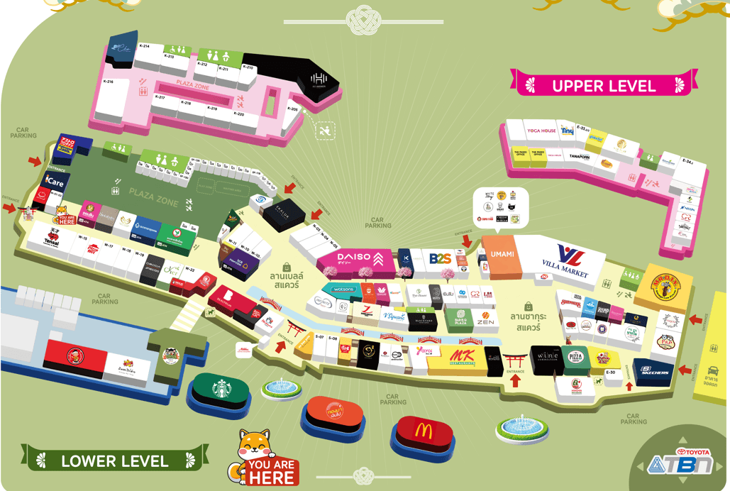 ผังร้านค้า ทุกชั้น