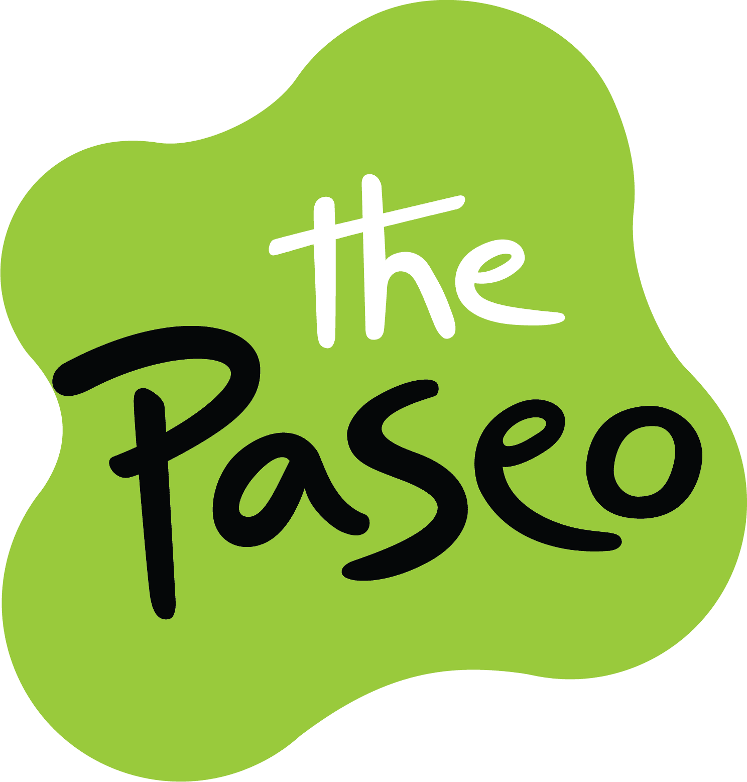Brand logo for 'the Face' with white 'the' text and black 'Face' on a lime-green abstract blob.